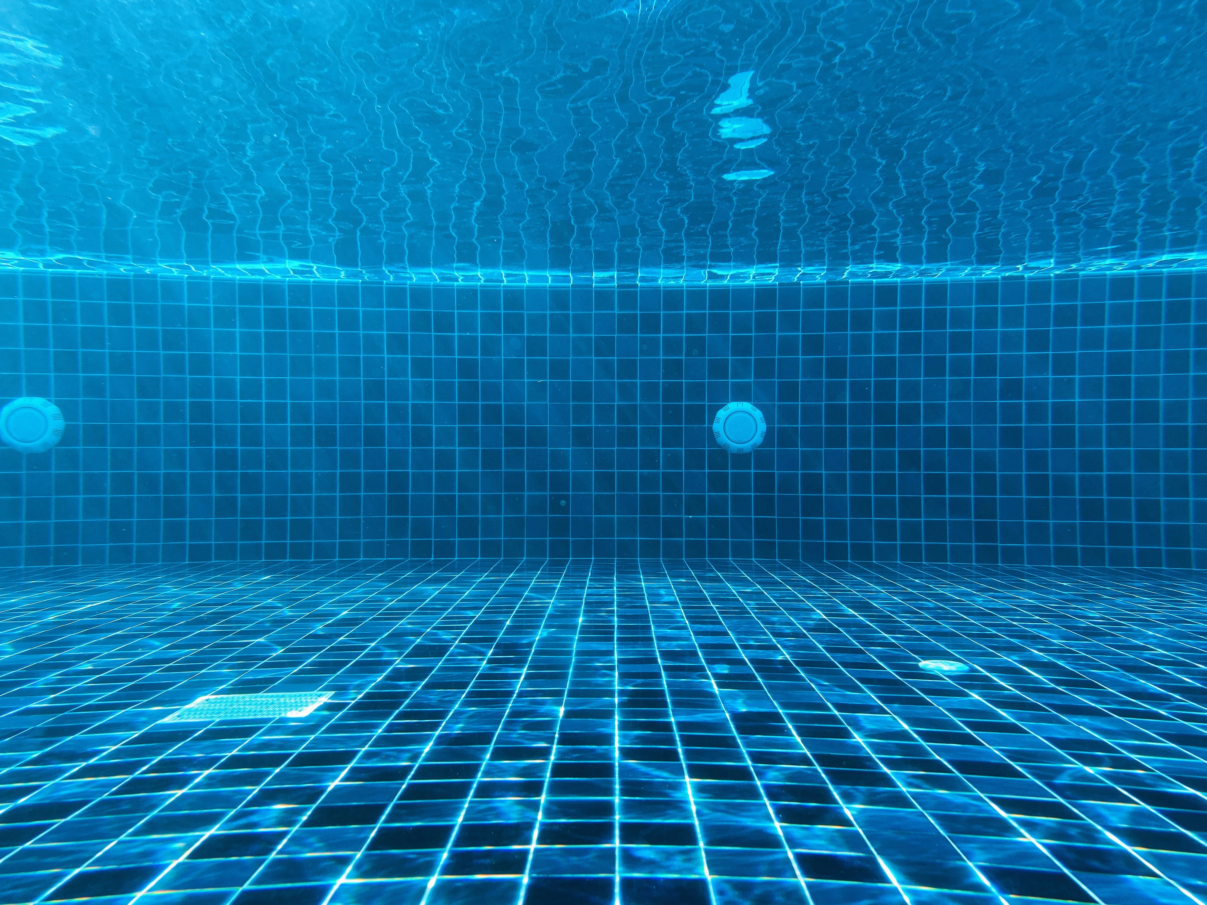 Submerged in a clean pool